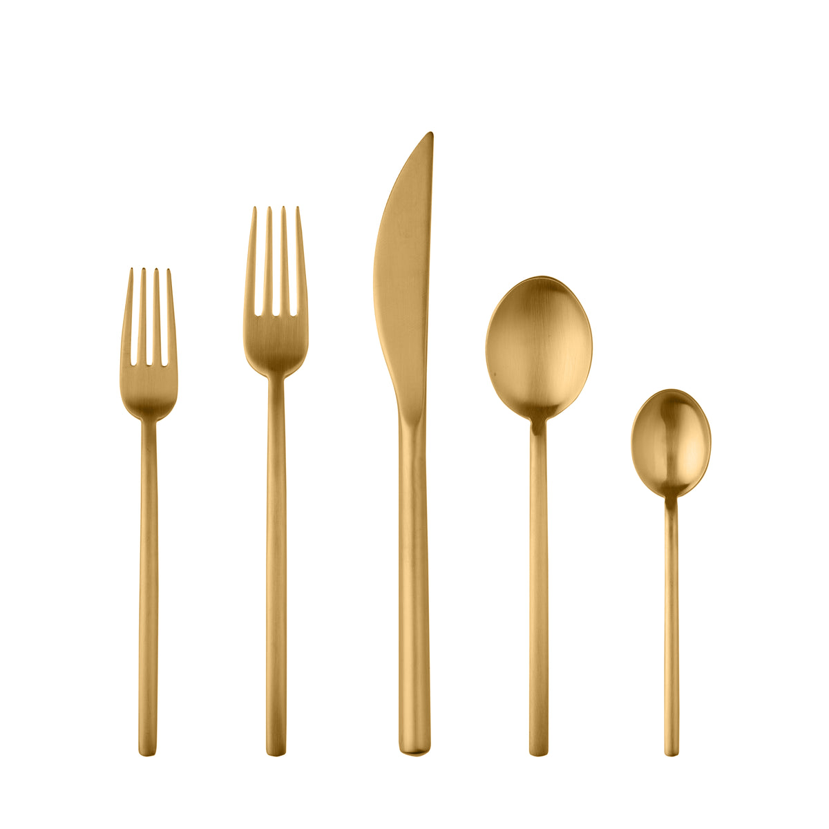 Mepra Due Luxury Ice Oro (GOLD Flatware Set 5-Piece 18/10 Stainless Steel 108022005