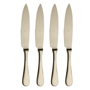 Mepra American Ice Champagne Steak Knife Set 4-Piece 18/10 Stainless Steel 10002244IC