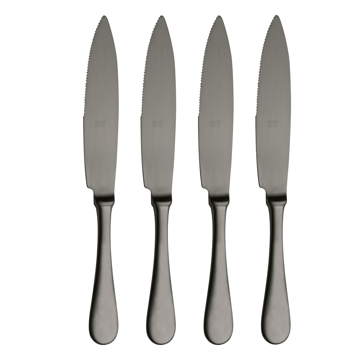 Mepra American Ice Oro Nero Steak Knife Set 4-Piece 18/10 Stainless Steel 10002244ION