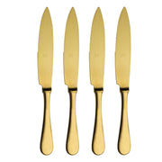 Mepra American Ice Oro (Gold) Steak Knife Set 4-Piece 18/10 Stainless Steel 1810002244OI