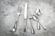 Mepra Roma Modern Mirror Flatware Set 5-Piece 18/10 Stainless Steel 101422005