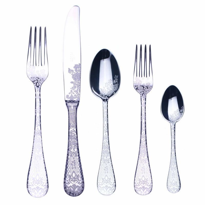 Mepra Casablanca Luxury Mirror Flatware Set 5-Piece 18/10 Stainless Steel 1026CB22005
