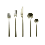 Mepra Movida Modern Ice Champagne Flatware Set 5-Piece 18/10 Stainless Steel 103722005IC
