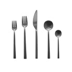 Mepra Movida Ice Gold Black Flatware Set 5-Piece 18/10 Stainless Steel 103722005ION
