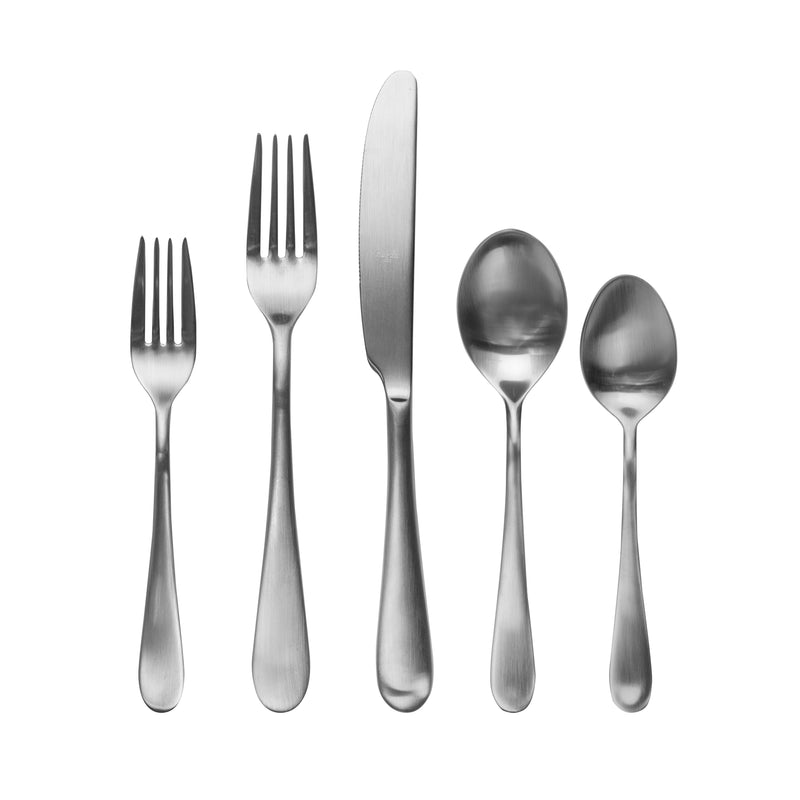 Mepra Natura Contemporary Ice Flatware Set 5-Piece 18/10 Stainless Steel 104222005
