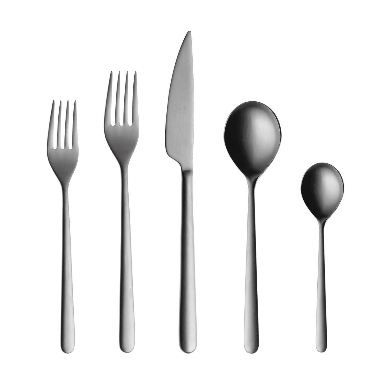 Mepra Linea Modern Ice Flatware Set 5-Piece 18/10 Stainless Steel 104722005