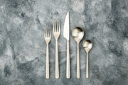Mepra Linea Modern Ice Champagne Flatware Set 5-Piece 18/10 Stainless Steel 104822005IC