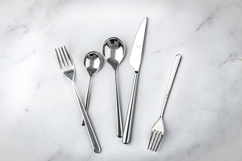 Mepra Linea Modern Flatware Set 5-Piece 18/10 Stainless Steel 104822005