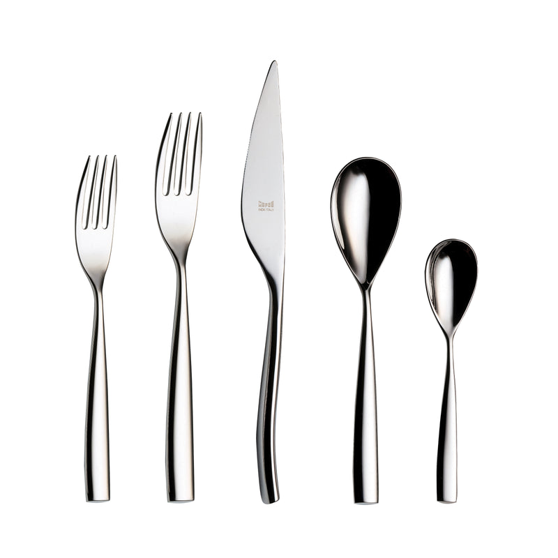 Mepra Arte Luxury Flatware Set 5-Piece 18/10 Stainless Steel 105022005
