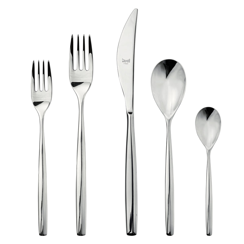Mepra Stiria Everyday Modern Flatware Set 20-Piece 18/10 Stainless Steel 105422020
