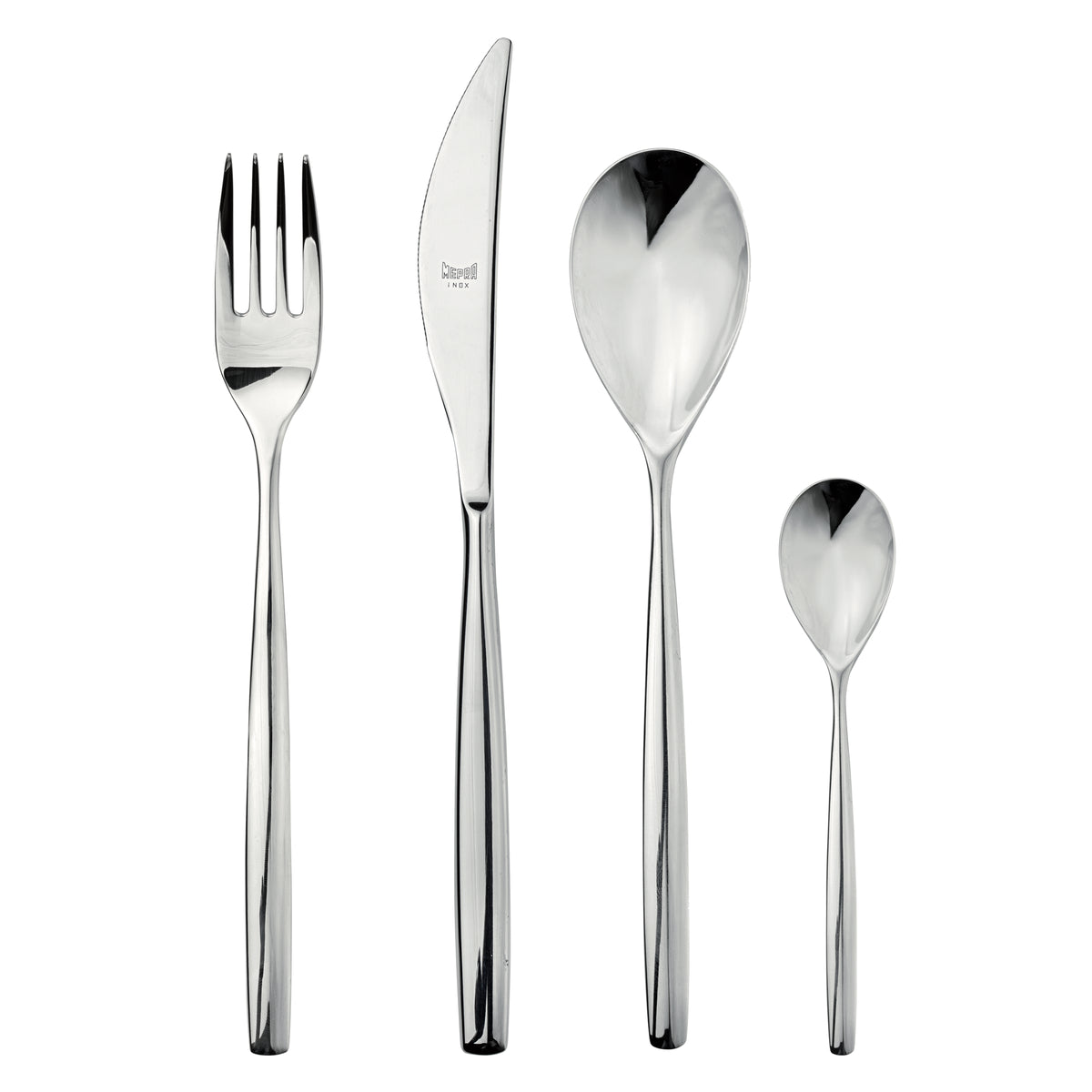 Mepra Stiria Modern Flatware Set 24-Piece 18/10 Stainless Steel 105422024