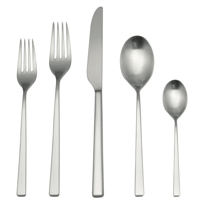 Mepra Atena Modern Ice Flatware Set 5-Piece 18/10 Stainless Steel 106222005I
