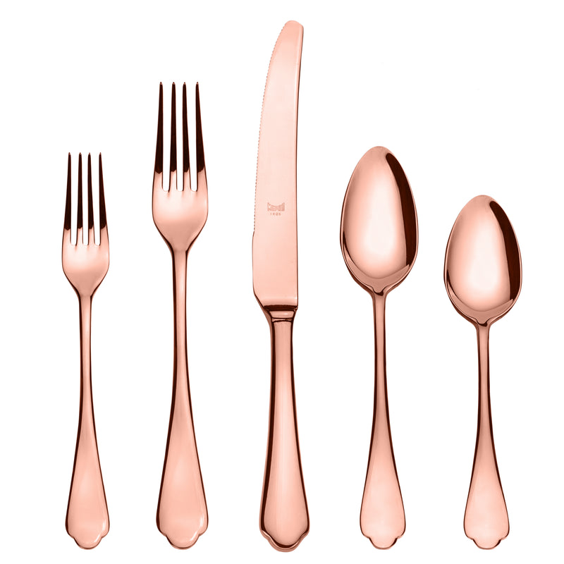 Mepra Dolce Vita Modern Bronze Flatware Set 5-Piece 18/10 Stainless Steel 106422005B