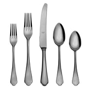 Mepra Dolce Vita Mirror Gold Black Flatware Set 5-Piece 18/10 Stainless Steel 106422005ON