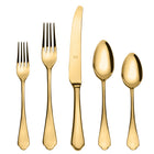 Mepra Dolce Vita Mirror Oro Gold Flatware Set 5-Piece 18/10 Stainless Steel 106422005O