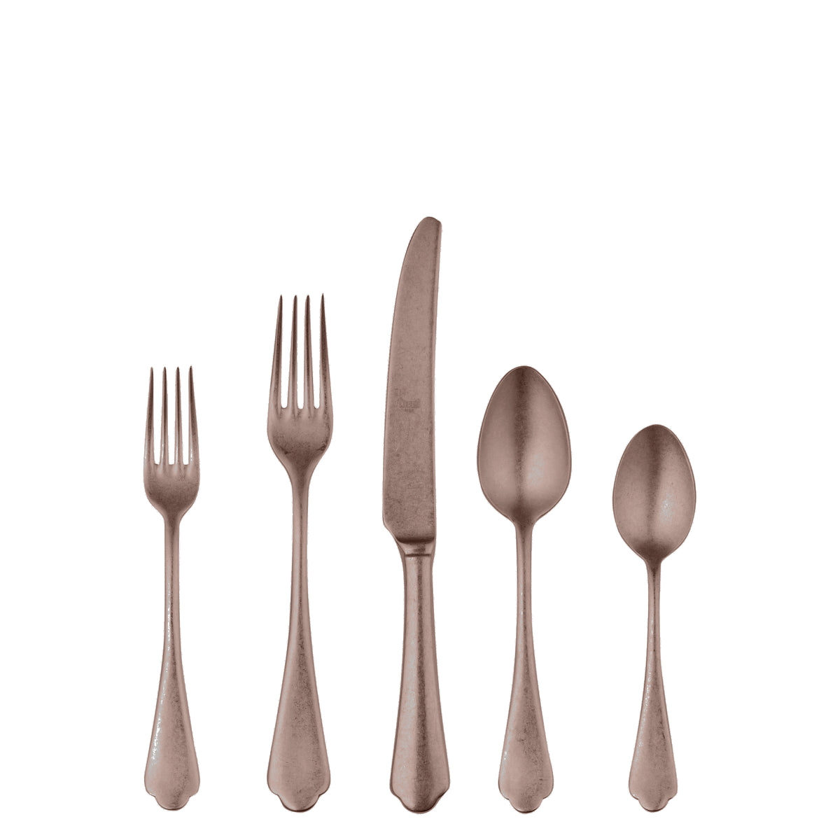 Mepra Dolce Vita Petwer Bronze Flatware Set 5-Piece 18/10 Stainless Steel 106422005PB