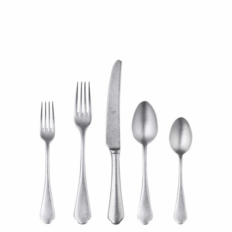 Mepra Dolce Vita Pewter Flatware Set 5-Piece 18/10 Stainless Steel 106622005