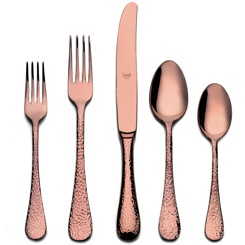 Mepra Italian Epqoue Bronze Mirror Flatware Set 5-Piece 18/10 Stainless Steel 106822005B