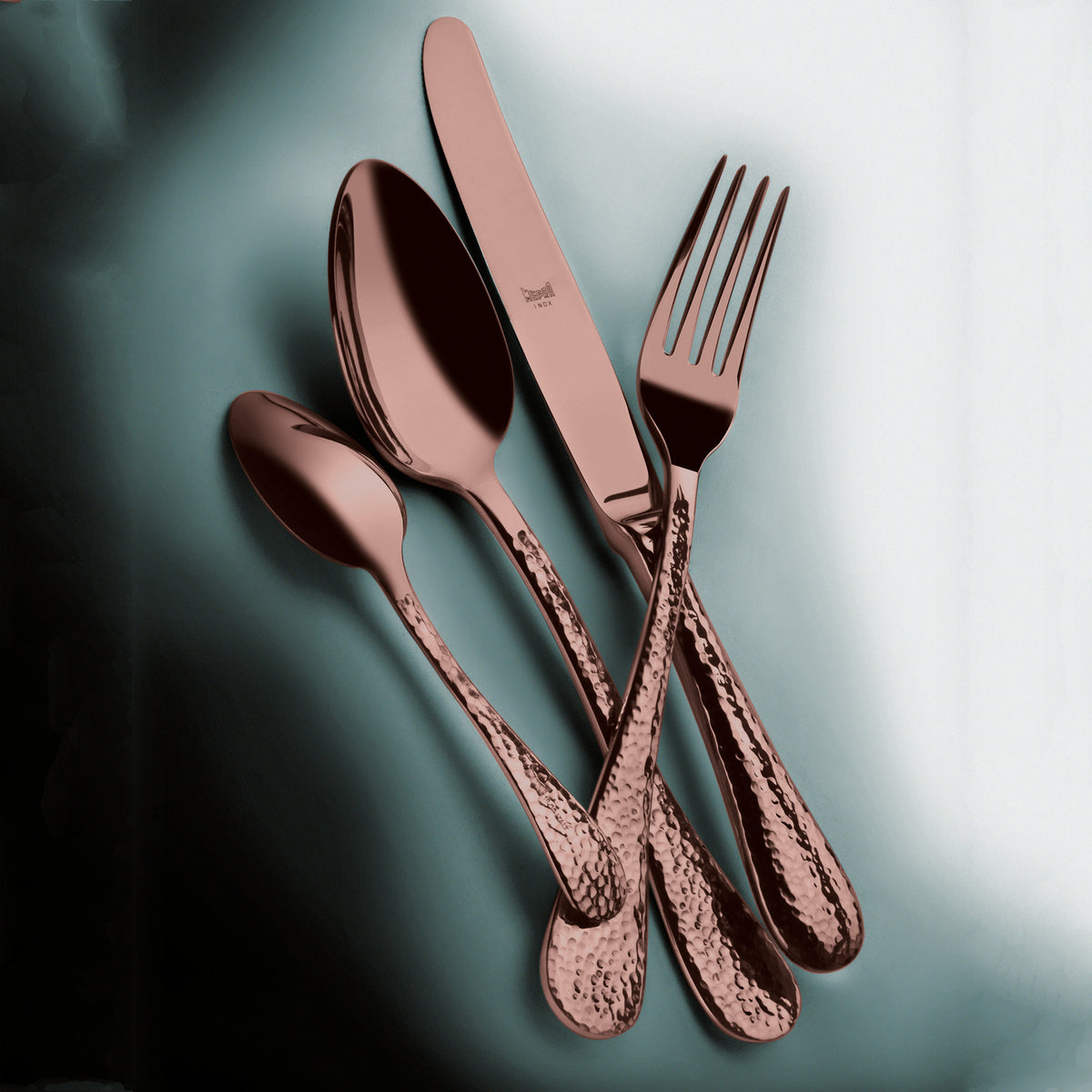 Mepra Italian Epqoue Bronze Mirror Flatware Set 5-Piece 18/10 Stainless Steel 106822005B