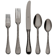Mepra Epoque Gold Black Flatware Set 5-Piece 18/10 Stainless Steel 106822005ON