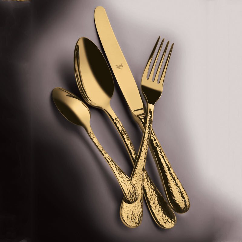 Mepra Epoque Oro Gold Luxury Flatware Set 5-Piece 18/10 Stainless Steel 106822005O
