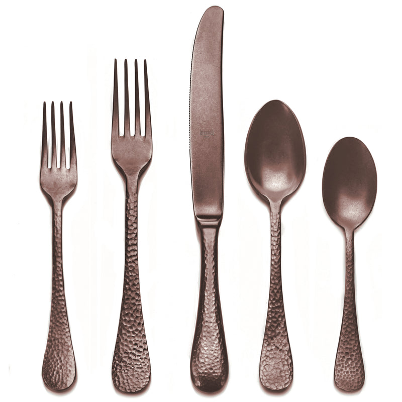 Mepra Epqoue Pewter Bronze Flatware Set 5-Piece 18/10 Stainless Steel 106822005PB