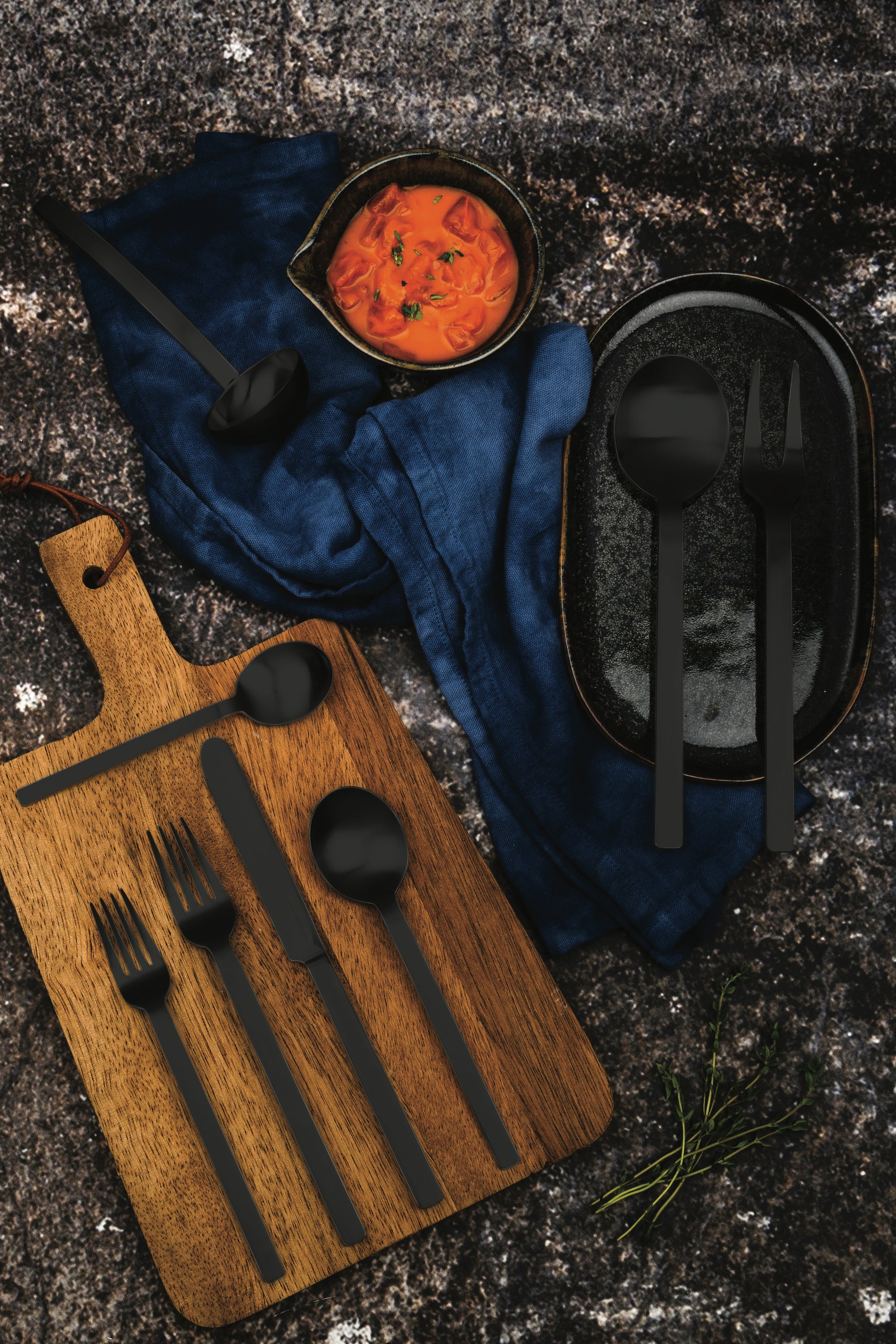 Stile Oro Nero 5-PC Flatware Set 107522005ON
