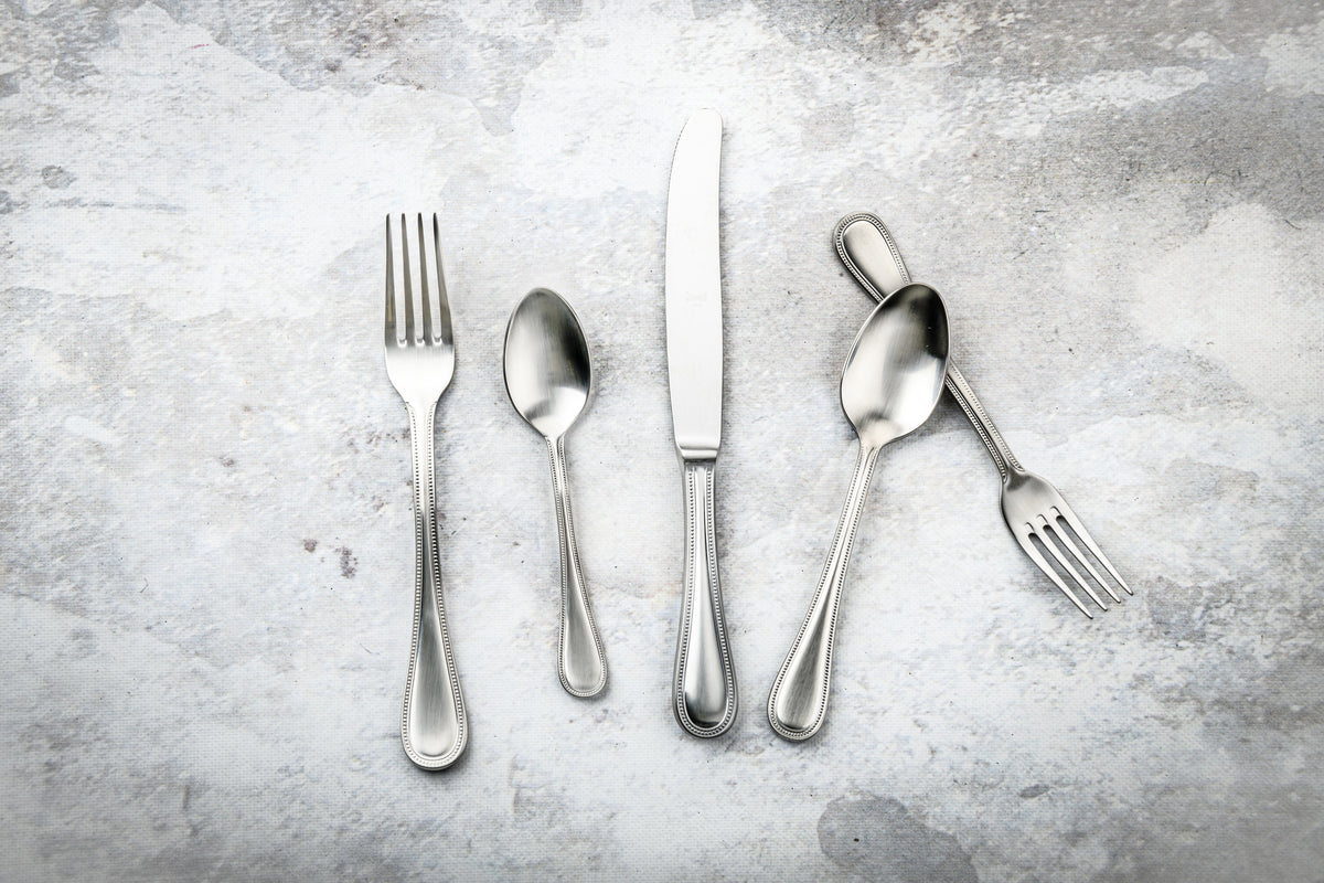 Mepra Italian Perla Ice Flatware Set-5-piece 18/10 Stainless Steel 107622005I