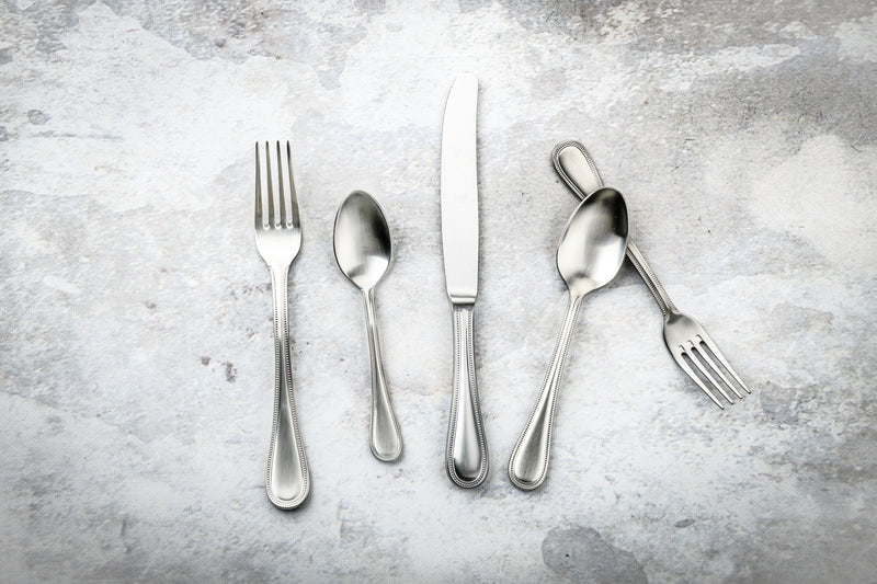Mepra Italian Perla Ice Flatware Set-5-piece 18/10 Stainless Steel 107622005I