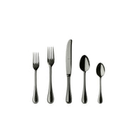 Mepra Perla Gold Black Flatware Set 5-Piece 18/10 Stainless Steel 107622005ON