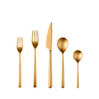 Mepra Linea Ice Oro (GOLD) Luxury Flatware Set 5-Piece 18/10 Stainless Steel 108122005