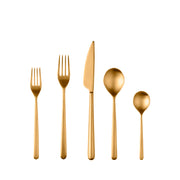 Mepra Linea Ice Oro (GOLD) Luxury Flatware Set 5-Piece 18/10 Stainless Steel 108122005