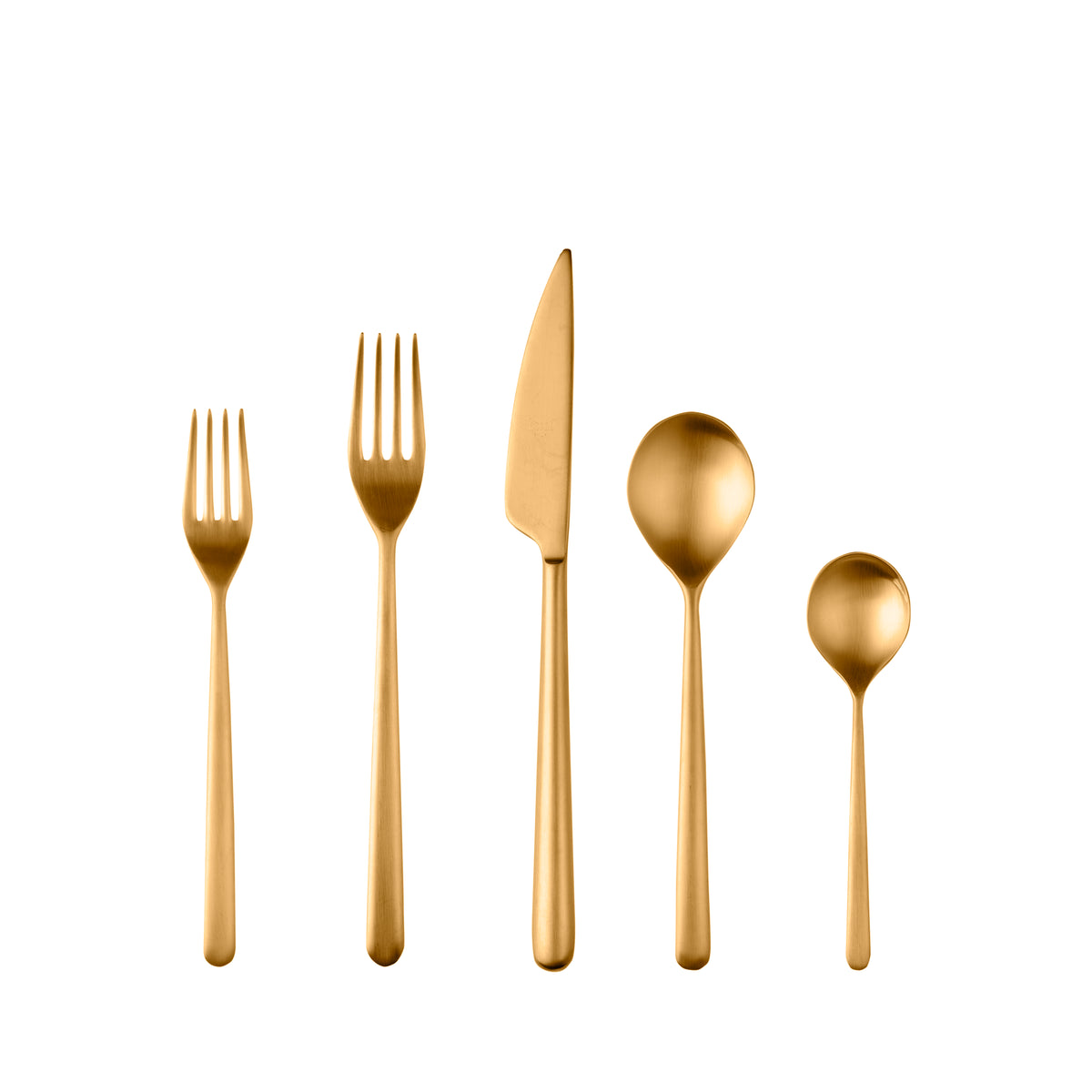 Mepra Linea Ice Oro (GOLD) Luxury Flatware Set 5-Piece 18/10 Stainless Steel 108122005