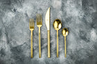 Mepra Due Oro Gold Flatware Set 5-Piece 18/10 Stainless Steel 108822005
