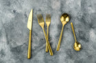 Mepra Linea Oro Gold Modern Flatware Set 5-Piece 18/10 Stainless Steel 108922005