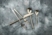 Mepra Linea Champagne Flatware Set 5-Piece 18/10 Stainless Steel 109322005