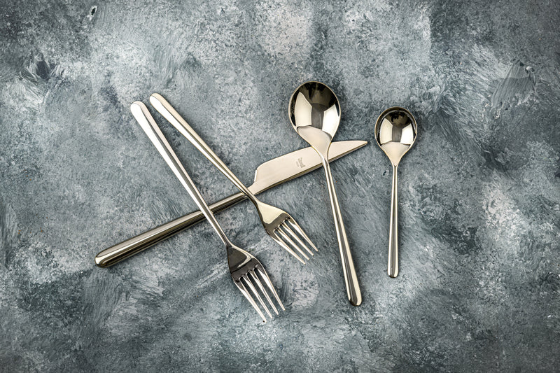 Mepra Linea Champagne Flatware Set 5-Piece 18/10 Stainless Steel 109322005