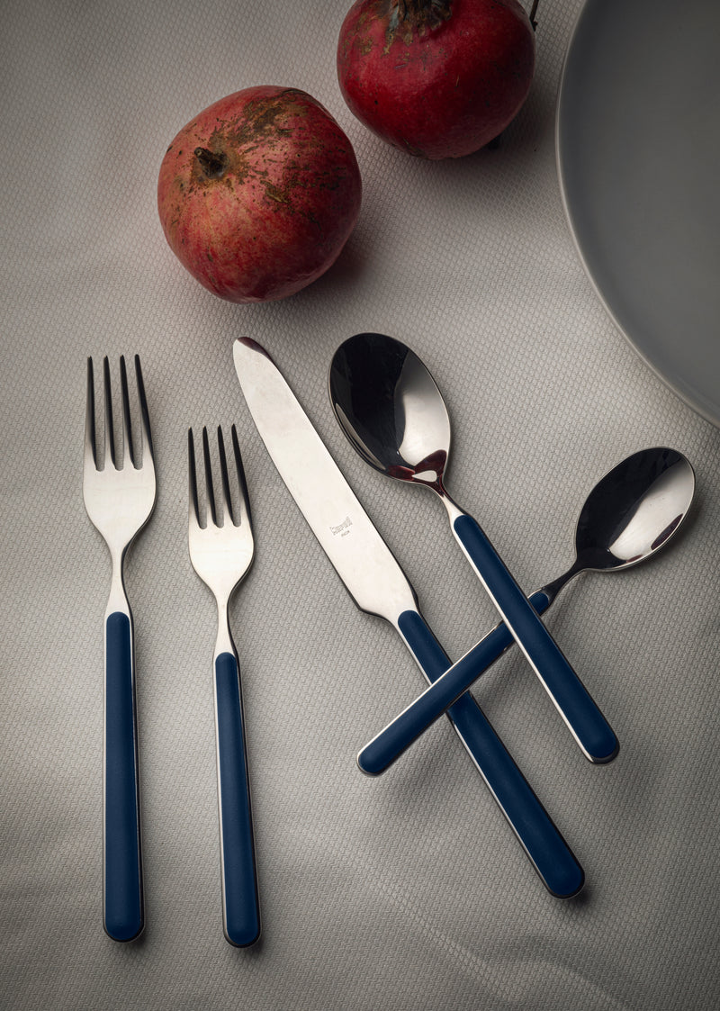 Mepra Fantasia Cobalt Blue Flatware Set 5-Piece 18/10 Stainless Steel 10C622005