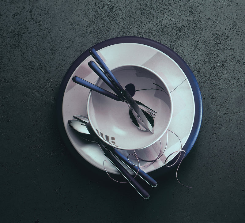 Mepra Fantasia Cobalt Blue Flatware Set 5-Piece 18/10 Stainless Steel 10C622005