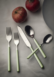 Mepra Fantasia Sage Light Green Flatware Set 5-Piece 18/10 Stainless Steel 10S622005