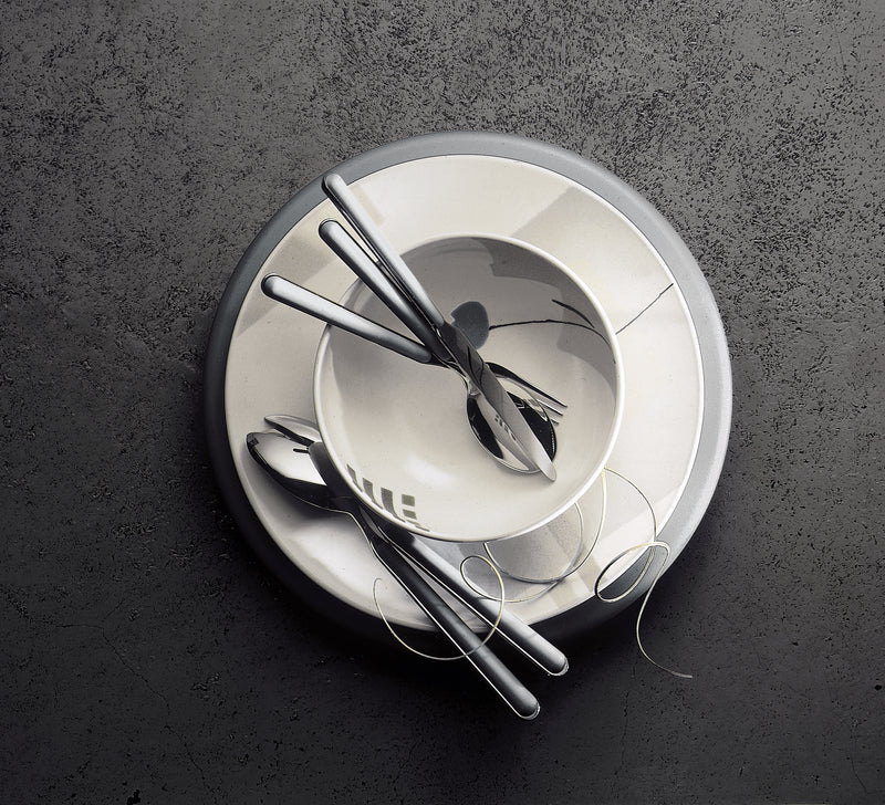 Mepra Fantasia China Gray Flatware Set 5-Piece 18/10 Stainless Steel 10W622005