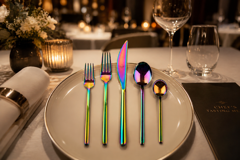 Mepra Due Rainbow Flatware Set 5-Piece 18/10 Stainless Steel 109422005